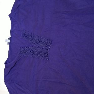 Talbots blue detailed t-shirt, XL